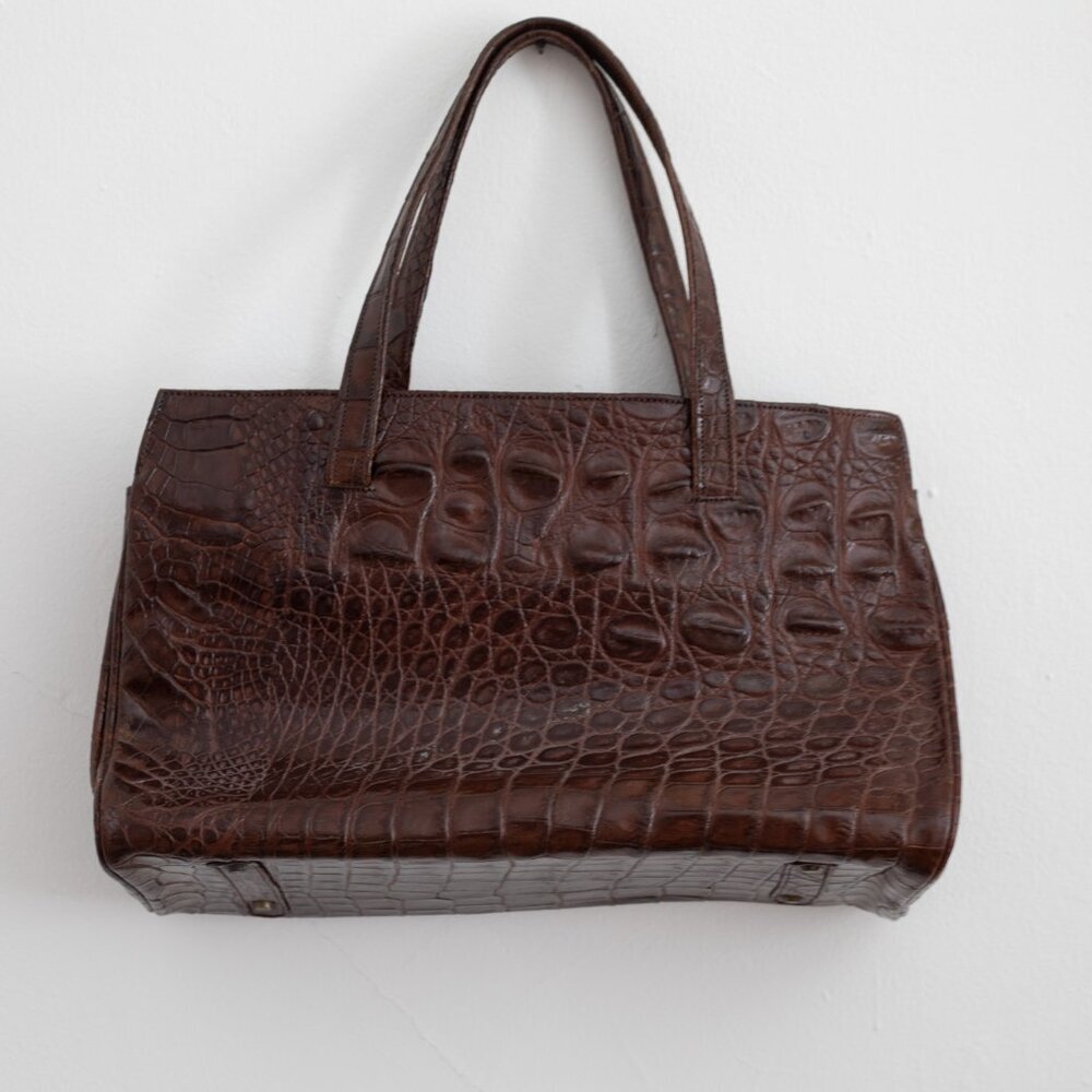 Veari Genuine Crocodile Leather Small Tote Bag